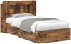 vidaXL Bettgestell mit Stauraum Altholz 100x200 cm Holzwerkstoff 3433826 Bild 2