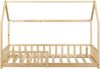 Hausbett Hesel, Kinderbett, Lattenrost und Matratze, Holzoptik, 90x200 cm Bild 4