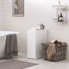 MC Star Badkommode Badezimmerschrank schmal, Toilettenschrank Beistellschrank mit Rad (3 tiefe Fächer, Nischenregal, Badschrank für kleine Räume, Wohnzimmer, Badezimmer, 47 x 25 x 66,5 cm Weiß) Bild 2