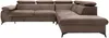 Vente-unique - SAMARA Sofa SamtStoff Schokoladenbraun - B 221 cm x H 75 cm x L 275 cm Bild 3