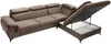 Vente-unique - SAMARA Sofa SamtStoff Schokoladenbraun - B 221 cm x H 75 cm x L 275 cm Bild 5