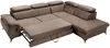 Vente-unique - SAMARA Sofa SamtStoff Schokoladenbraun - B 221 cm x H 75 cm x L 275 cm Bild 4