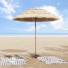 Strandparasol, Gartenschirm, Sonnenschirm Natur 255 x 255 x 255 cm Polyester und Stahl Bild 3
