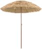 Strandparasol, Gartenschirm, Sonnenschirm Natur 255 x 255 x 255 cm Polyester und Stahl Bild 2