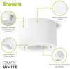 linovum LED Aufbaustrahler 6 x Aufbauleuchte SMOL schwenkbar in weiss matt & rund mit LED 4W, Warmweiß Bild 4