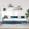 vidaXL Eckbettgestell mit Kopfteil Blau 90 cm x 200 cm Samt 42016153 Bild 3