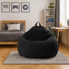 AD. CON Sitzsack mit ECO Füllung Puff Relax-Sessel Sitzkissen Bodenkissen Bean Bag 80 x 90 x 50 cm 185L Schwarz Bild 5