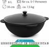 NAMANGAN Gusseisen Kasan 8L mit Aluminiumdeckel Kazan WOK Kessel Campingtopf Feuertopf BBQ Asia Bild 2