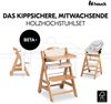 Hauck Hochstuhl Beta Plus Natural Newbornset Eco - Light Grey (Set), Holz Babystuhl ab Geburt mit Neugeborenensufsatz, Sitzkissen, Essbrett Bild 2