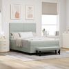 vidaXL Boxspringbett mit Kissen Hellgrau 200 x 140 cm Samt 3344450 Bild 1