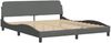 vidaXL Bettgestell "Dover" Dunkelgrau 183x213 cm Stoff 373305 Bild 3