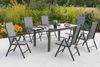 MERXX Garten-Essgruppe Amalfi, (Set, 7-tlg), inkl. 6 Klappsessel, 1 Ausziehtisch Bild 2