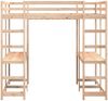 vidaXL Hochbett mit Schreibtisch & Leiter 140x200 cm Massivholz Kiefer 3284236 Bild 5