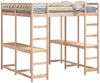 vidaXL Hochbett mit Schreibtisch & Leiter 140x200 cm Massivholz Kiefer 3284236 Bild 4