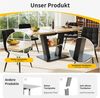 OKWISH Esstisch Moderne Esstisch,Ausziehbar,Esszimmer-Set (Ausziehbares Esstisch-Set mit 4 Stühlen, Erweiterbarer Esstisch (118–157 x 70 cm), Ergonomische Samtstühle, Flexibles Design für Familientreffen & Veranstaltungen, Platzsparend & Vielseitig, 11... Bild 3