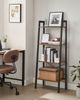 Vasagle Regal, Bücherregal mit 4 Ebenen, Leiterregal, Standregal, für Wohnzimmer, Schlafzimmer, Küche, Homeoffice, Industrie-Design, Stahlrahmen, vintagebraun-schwarz, von Songmics LLS44X Bild 3