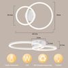 ZMH LED Deckenleuchte 23W Weiß Küchenlampe 3000K 40cm Warmweiß Modern Design 2-Ringe, warmweiß, led, modern, küche, wohnzimmer, schlafzimmer, design, flur Bild 2
