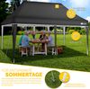 tillvex Pavillon 3x6m - mit 6 Seitenwänden Schwarz wasserdicht | Pop-Up Faltpavillon höhenverstellbar | Gartenzelt UV Schutz 50+ | Partyzelt mit Tasche für Garten Bild 4