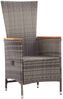 vidaXL Gartenstühle 2 Stk. mit Auflagen Poly Rattan Grau 46064 Bild 3