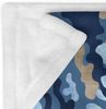 DECALVIBES Tagesdecke Kuscheldecke Blue Camouflage - 127 x 152 cm Bild 2