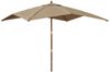 vidaXL Sonnenschirm mit Holzmast Taupe 300x300x273 cm 363194 Bild 2