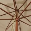 vidaXL Sonnenschirm mit Holzmast Taupe 300x300x273 cm 363194 Bild 5