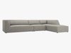 Micadoni Ecksofa Ruby 5-Sitzer Rechts Kord Scala Hellgrau Bild 2