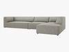 Micadoni Ecksofa Ruby 5-Sitzer Rechts Kord Scala Hellgrau Bild 3