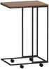 Beistelltisch mit Rollen Braun 40 x 30 x 63,5 cm Holzwerkstoff Bild 5