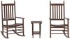 vidaXL Schaukelstühle 2 Stk. mit Klapptisch Braun Massivholz Pappel 3281591 Bild 2