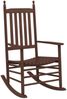 vidaXL Schaukelstühle 2 Stk. mit Klapptisch Braun Massivholz Pappel 3281591 Bild 3