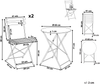 Bistro Set FIORI Metall Rot Bild 2