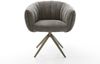 Drehstuhl Jada-Flex Bouclé Soft Schlamm Kreuzgestell breit Effektfinish Titan 360° drehbar Wippfunktion Taschenfederkern Bild 2