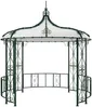 Vente-unique - TILCARA Arbour and gazebo Metall Grün - B 300 cm x H 198 cm x L 300 cm Bild 3