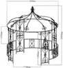 Vente-unique - TILCARA Arbour and gazebo Metall Grün - B 300 cm x H 198 cm x L 300 cm Bild 5