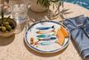 WestCraft Speiseteller Teller, mediterran mit Sardinen-Motiv, Maritime Dessertteller 20 cm, (4 St), 4er Set, hochwertig und robust - langlebig und vielseitig einsetzbar Bild 4