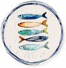 WestCraft Speiseteller Teller, mediterran mit Sardinen-Motiv, Maritime Dessertteller 20 cm, (4 St), 4er Set, hochwertig und robust - langlebig und vielseitig einsetzbar Bild 2