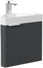 Gäste WC Eckbadmöbel Diamant Slimline Gästebad SoftClose grafit : Grafit Bild 3