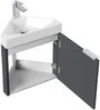 Gäste WC Eckbadmöbel Diamant Slimline Gästebad SoftClose grafit : Grafit Bild 2