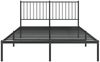 vidaXL Bettgestell mit Kopfteil Metall Schwarz 135x190 cm 350863 Bild 5