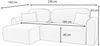 Wohnero24 Ecksofa LIAMO Bouclé Braun 238 x 142 cm – modernes Ecksofa mit Schlaffunktion 195 x 135 cm & Bettkasten, universelle Ottomane Bild 5