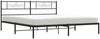 vidaXL Bettgestell mit Kopfteil, Metall, Schwarz, 200x200 cm Bild 4