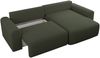MKS Meble 'Nelson' Ecksofa mit Schlaffunktion und Bettkasten, L-form, Grün, Boucle Bild 5