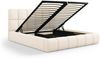 Micadoni Stauraumbett mit Kopfteil Bellis Chenille Haga Hellbeige 160x200 Bild 5