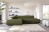 Selsey 'Armone' Ecksofa mit Schlaffunktion, Chenille, Ottomane links, Olivgrün Bild 2