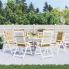 vidaXL Hochlehner-Auflagen 6 Stk. Melange Beige 120x50x7 cm Stoff 4002357 Bild 3