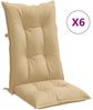 vidaXL Hochlehner-Auflagen 6 Stk. Melange Beige 120x50x7 cm Stoff 4002357 Bild 2