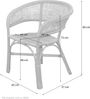 Schöner Rattansessel, Rattanstuhl handgeflochten, weiß, inklusive Sitzkissen Bild 3