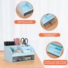 TUWENA Schreibtisch Schreibtisch Organizer Stiftehalter Stifte Organise mit 2 Schubladen, Multifunktionaler Stifteköcher für Büro Zuhause Schule Kinder 8 Fächer Bild 3