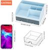 TUWENA Schreibtisch Schreibtisch Organizer Stiftehalter Stifte Organise mit 2 Schubladen, Multifunktionaler Stifteköcher für Büro Zuhause Schule Kinder 8 Fächer Bild 2